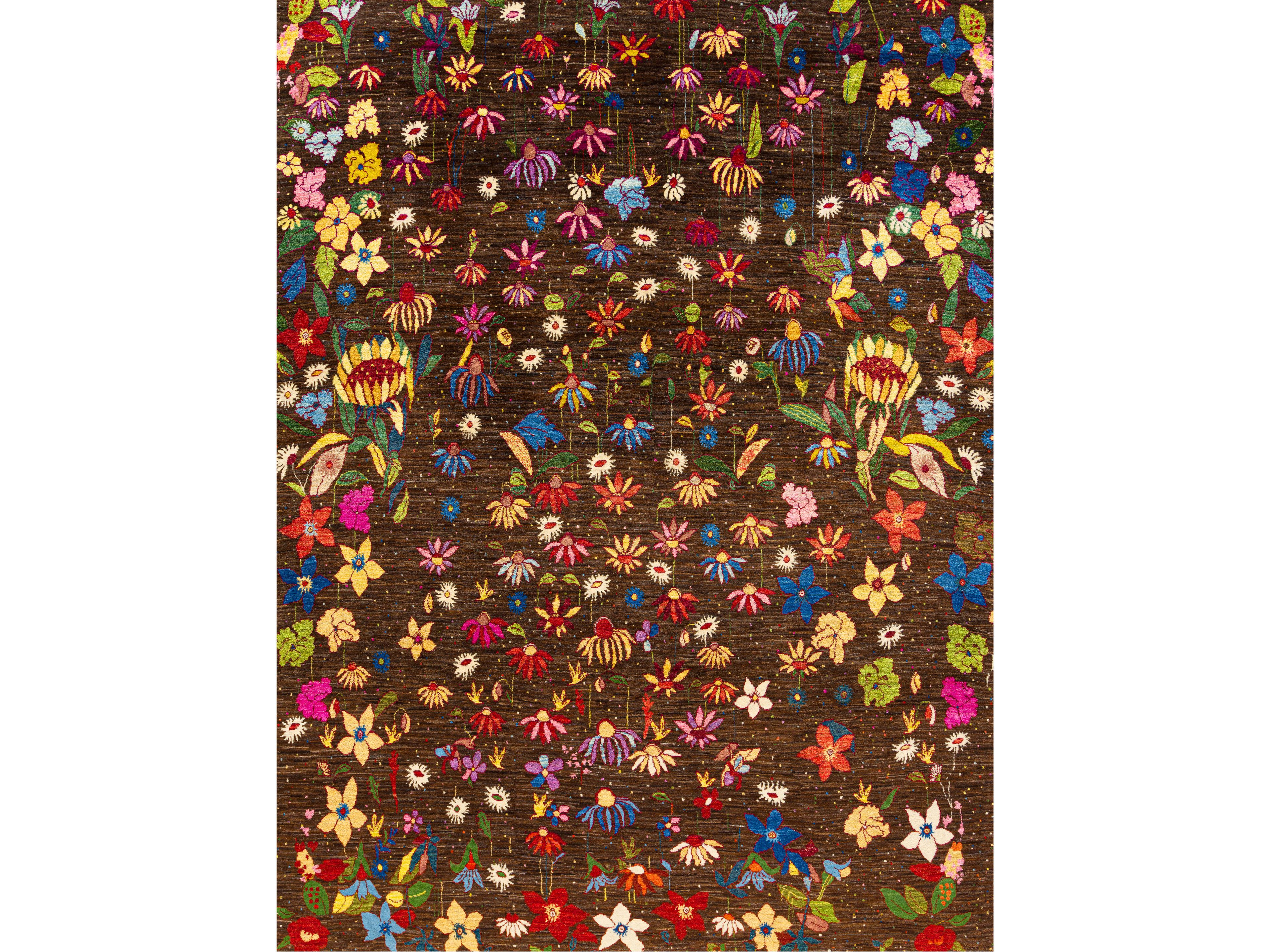 Прямоугольный шерстяной цветочный ковер Zollanvari Garden of Eden-Designer ARCH-00038959 - Вид №1