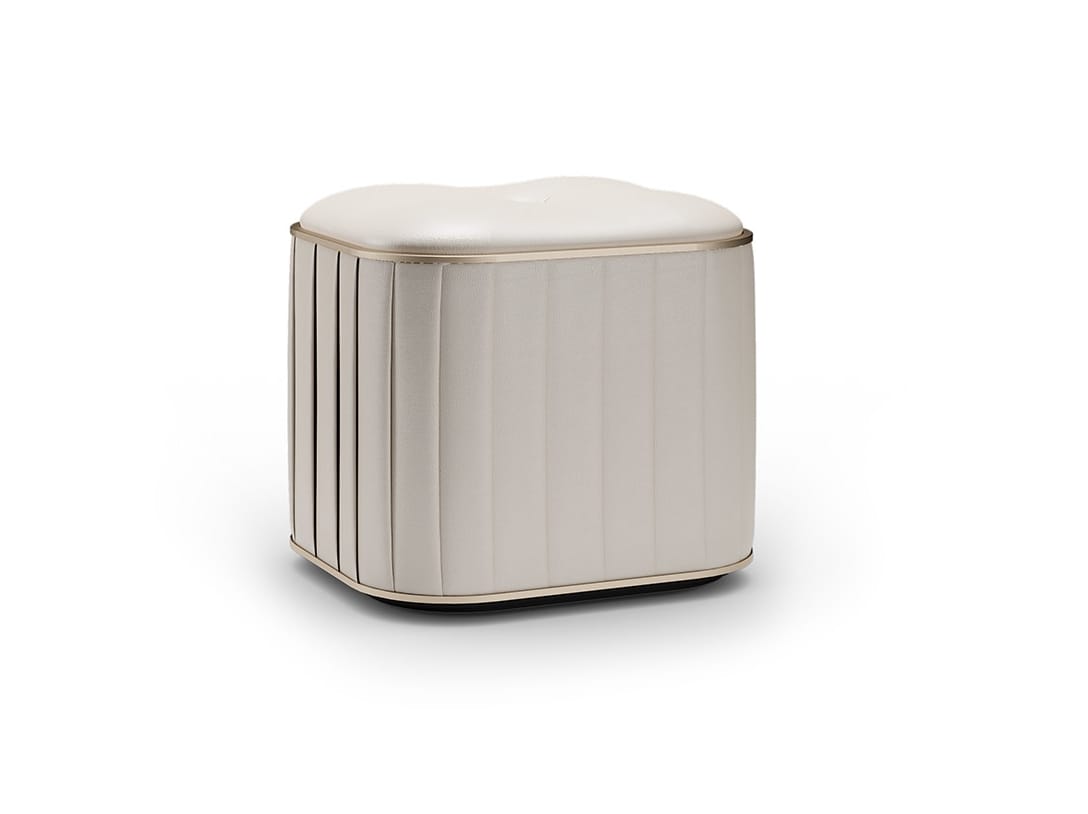 Кожаный квадратный пуф REFLEX плиссе ARCH-00126932