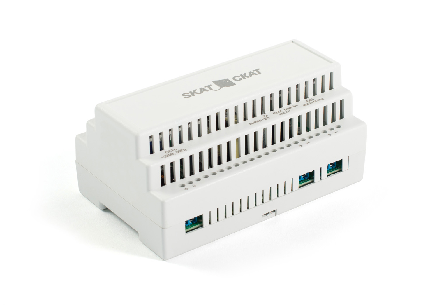 SKAT-12-3.0-DIN Skat-12-3,0 din power supply 12v 3a plastic case for 35 mm din rail Бастион  - Вид №1