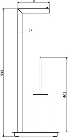 70481-BP Стойка ALSTER напольная цвет черный матовый LANGBERGER ALSTER, BLACK EDITION - Вид №2