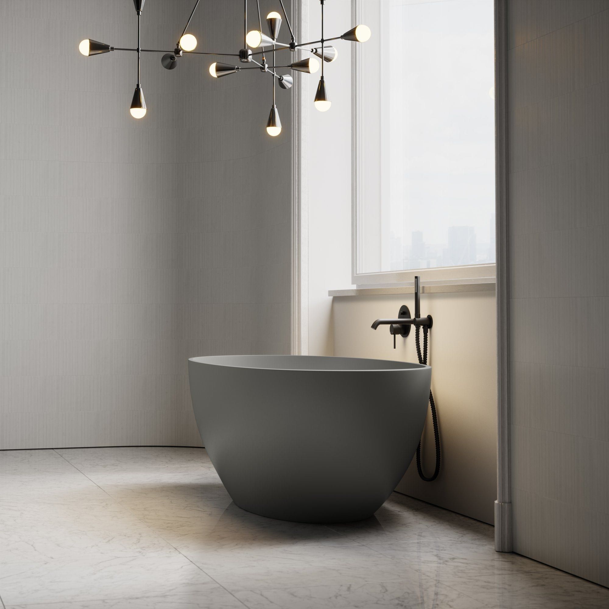 Овальная ванна в центре комнаты из смолы LUSSO Пикассо ARCH-00125611 - Вид №1