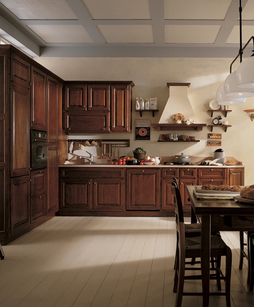 204 Tifernoit Кухня с восковым лаком "Светлый орех" Cucina - Вид №1