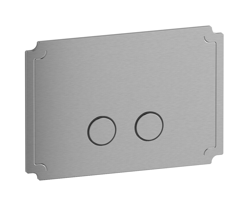 Кнопка смыва для бачка "HERMES" с двойным сливом WE ARE IB bb002ss Brushed Nickel Bye Bye