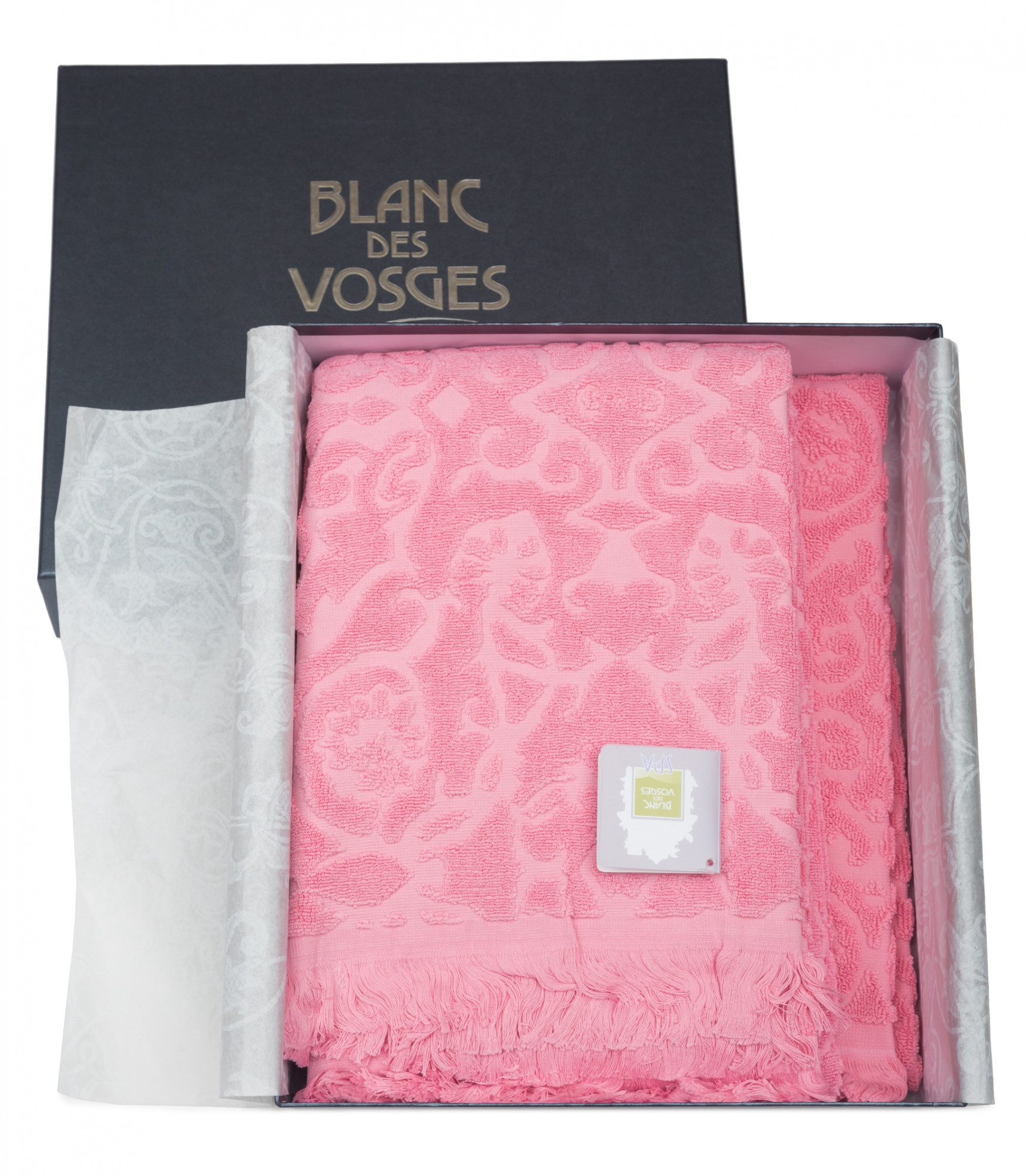 PR_BR_150 Полотенце Princess 100/150 bois de rose розовый хлопок 550 гр/м2 Blanc des Vosges Santreyd 
