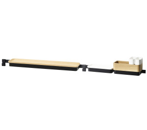 Ex.T ROW 105B Многофункциональный двойной черный рельс с принадлежностями EXROW105B/NE