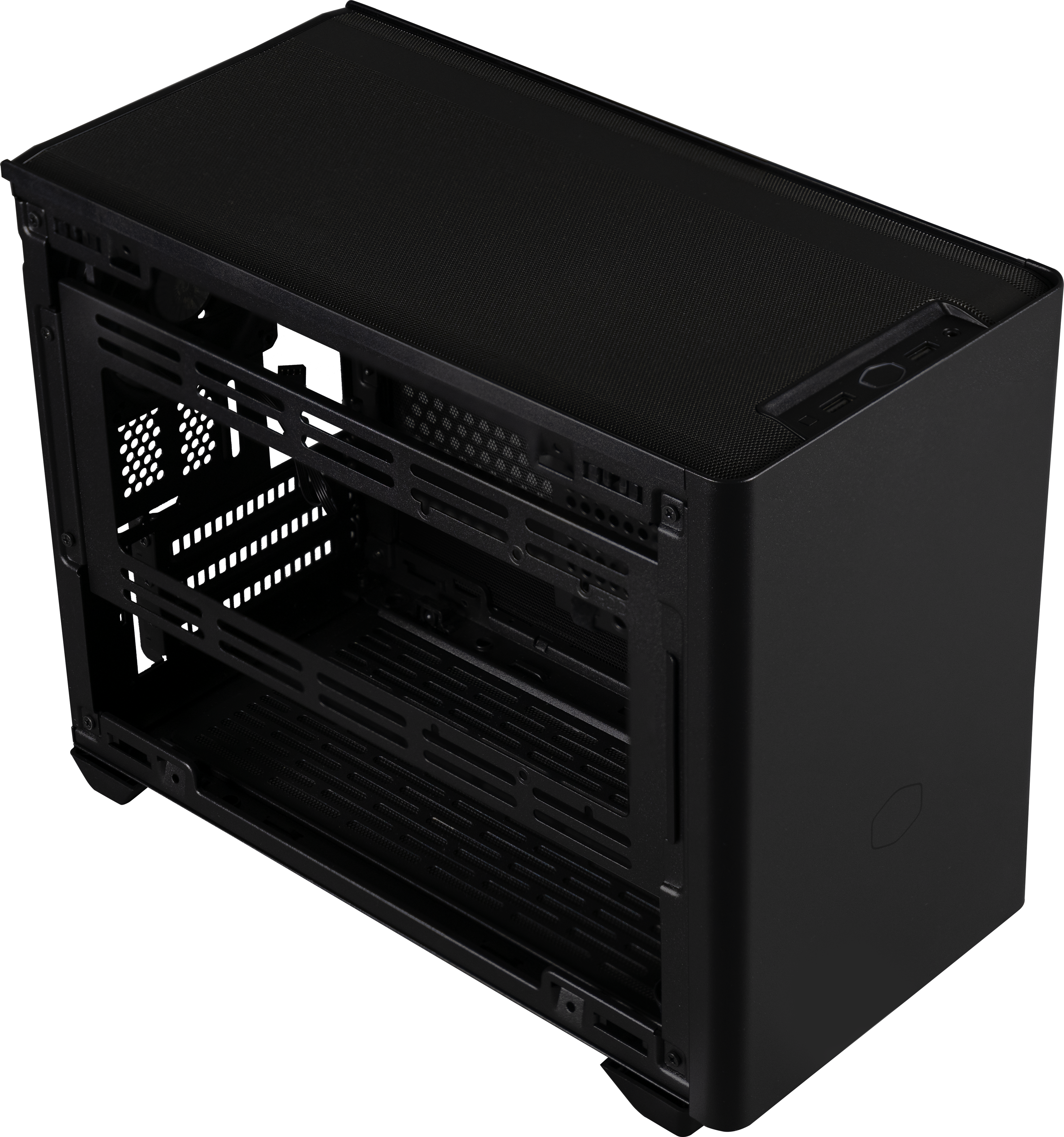 MCB-NR200-KNNN-S00 masterbox nr200, usb3.0x2, 1x92 fan, 1x120 fan, black, steel panel, w/o psu, mitx Cooler Master Cooler Master MasterBox Santreyd  - Вид №5