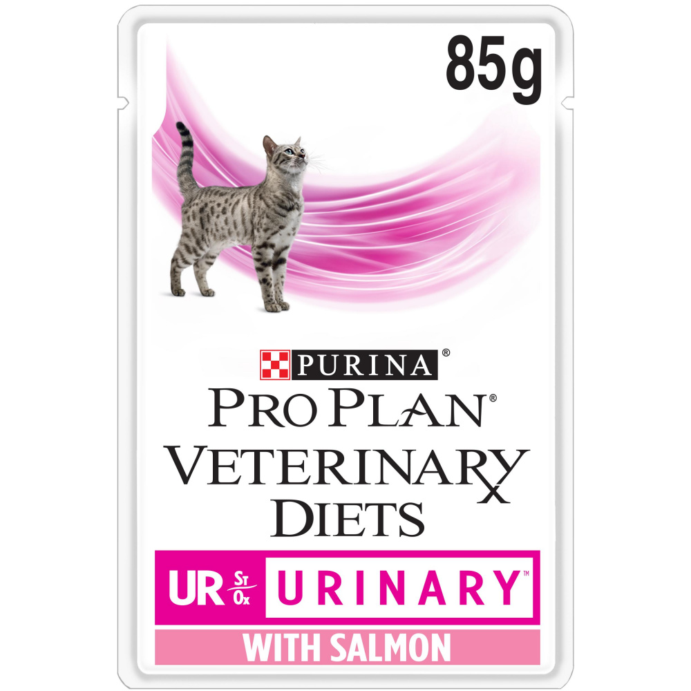 ПР0039975 Корм для кошек Veterinary Diets при болезни нижних отделов мочевыводящих путей, лосось пауч 85г Pro Plan  - Вид №10
