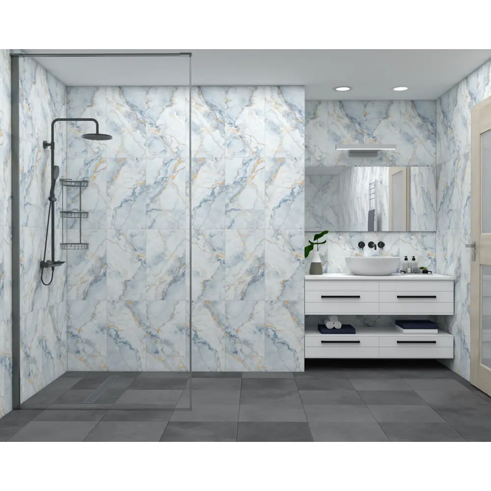 Панель ПВХ Соло голубой 2700x375x8 мм 2.025 м² VENTA STLM-2068307 - Вид №1