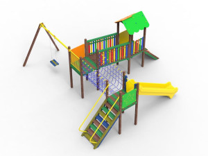 Рециркулированная пластиковая игровая структура