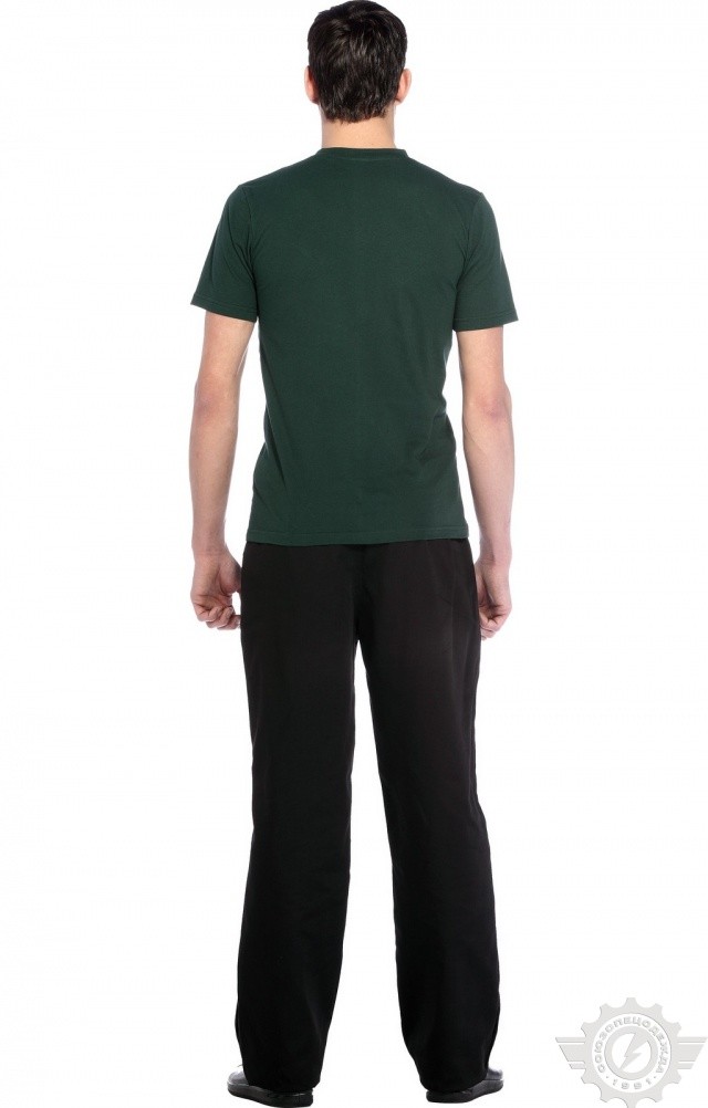 61062 Футболка "Престиж" темно-зеленая  Одежда для официантов  размер M (48) Спецодежда  - Вид №9
