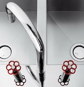 Opinion Ciatti Смеситель для кухни из нержавеющей стали с вытяжным душем