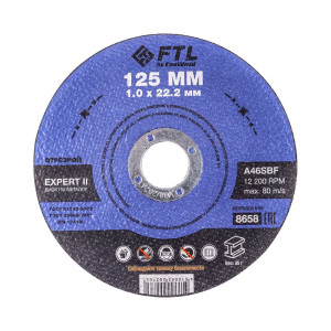 90666581 Круг отрезной по металлу Expert II 8658, 125x22.2x1 мм, 10 шт STLM-0330196 FTL