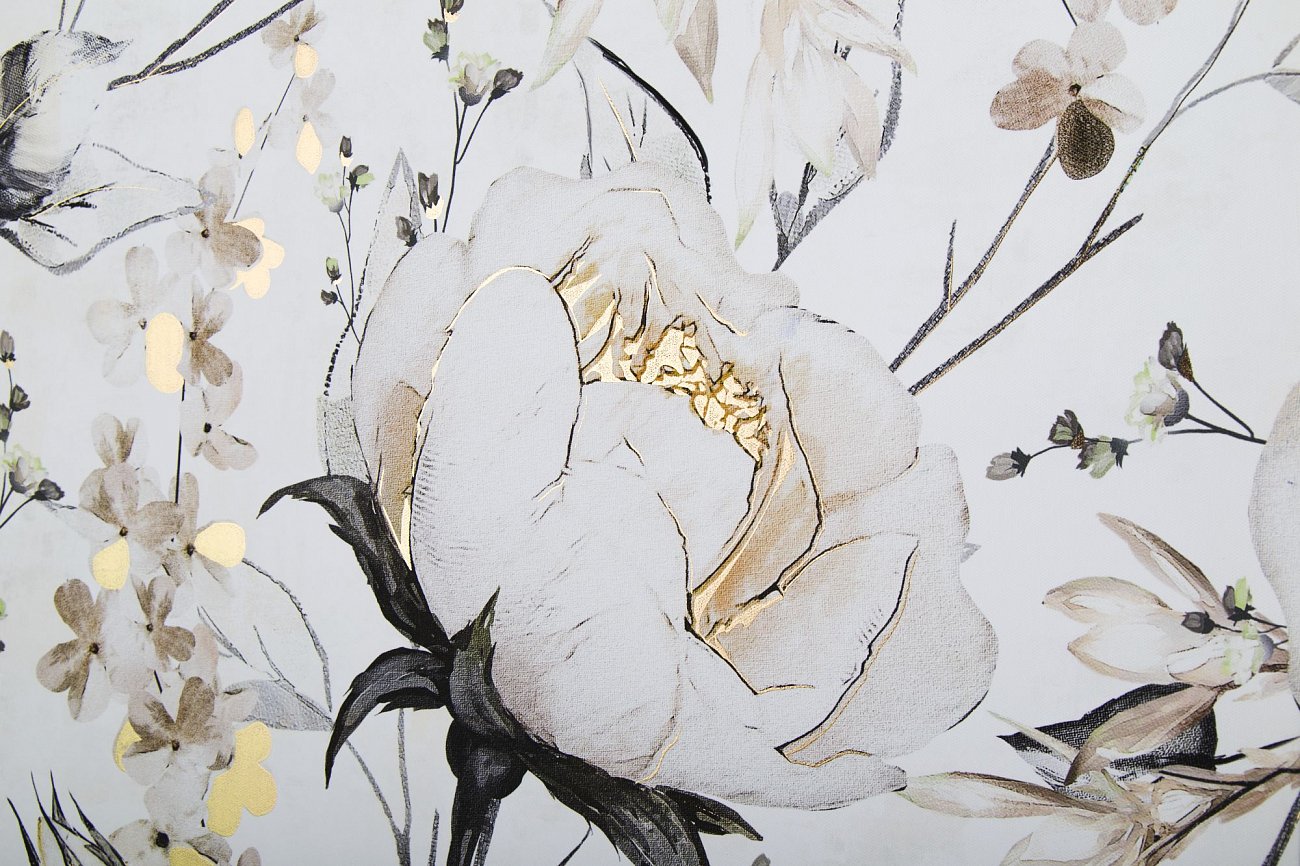 Панно интерьерное с подрамником из дерева 90х60 см бело-золотое Tomas Stern TOMAS STERN  00-3872653 Белый;золото;черный  - Вид №1