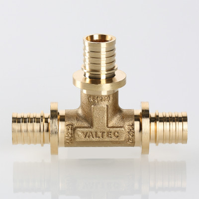 VTm.431.BG.251620 Фитинг аксиальный универсальный – тройник надвижной Valtec 25 (3,5) мм х 16 (2,2) мм х 20 (2,8) мм  - Вид №8
