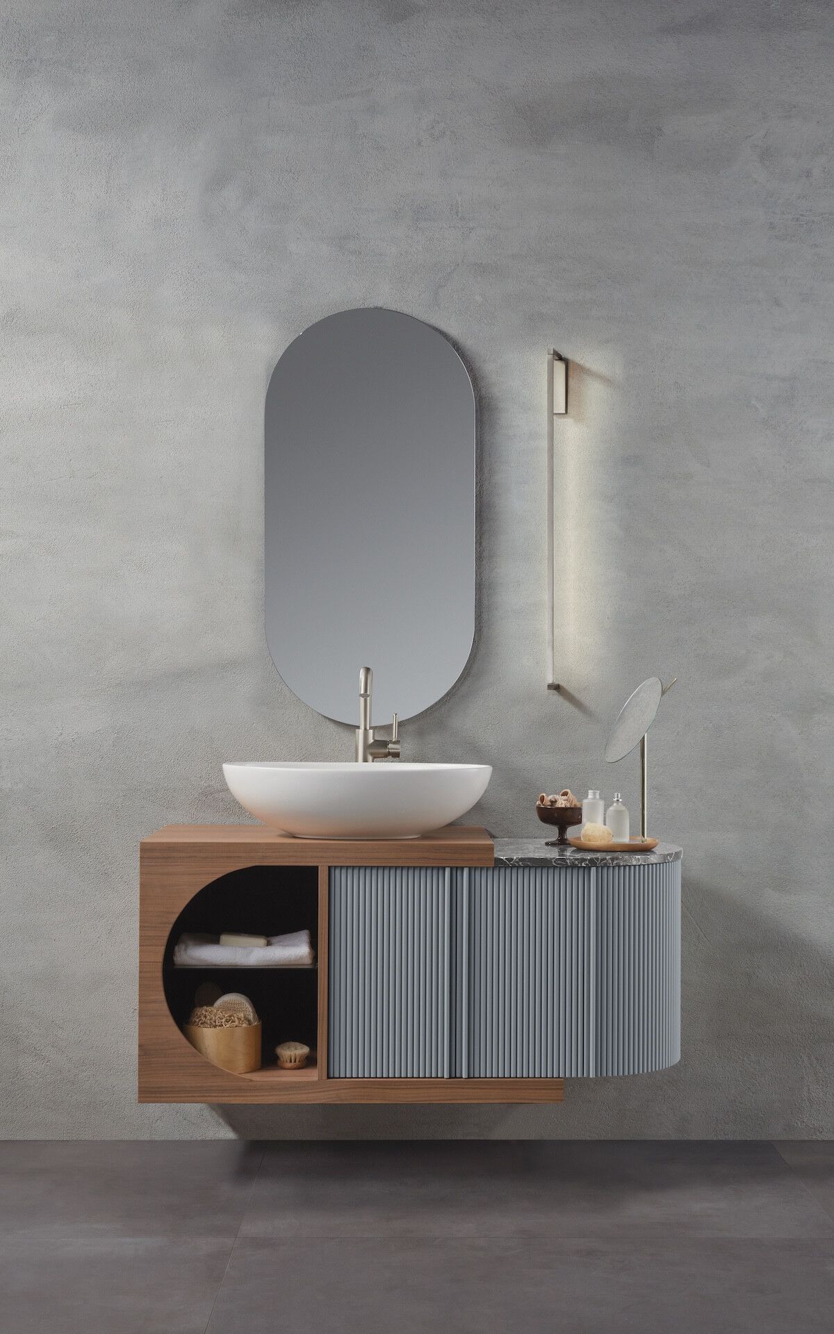 Напольный умывальник с дверцами Gaia Mobili Contemporary ARCH-00089791 - Вид №2