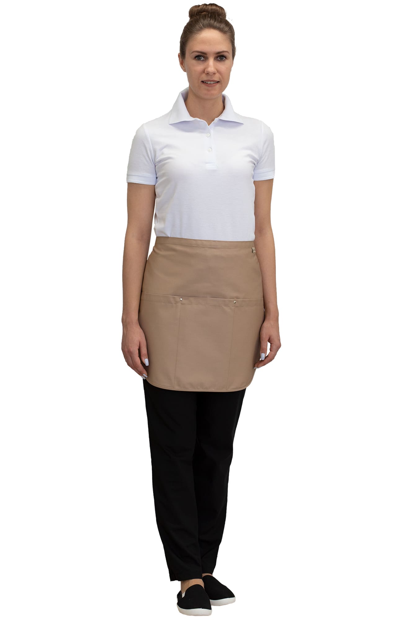 60617 Фартук  укороченный цвет beige (бежевый) RICON  Одежда для официантов  размер  - Вид №3