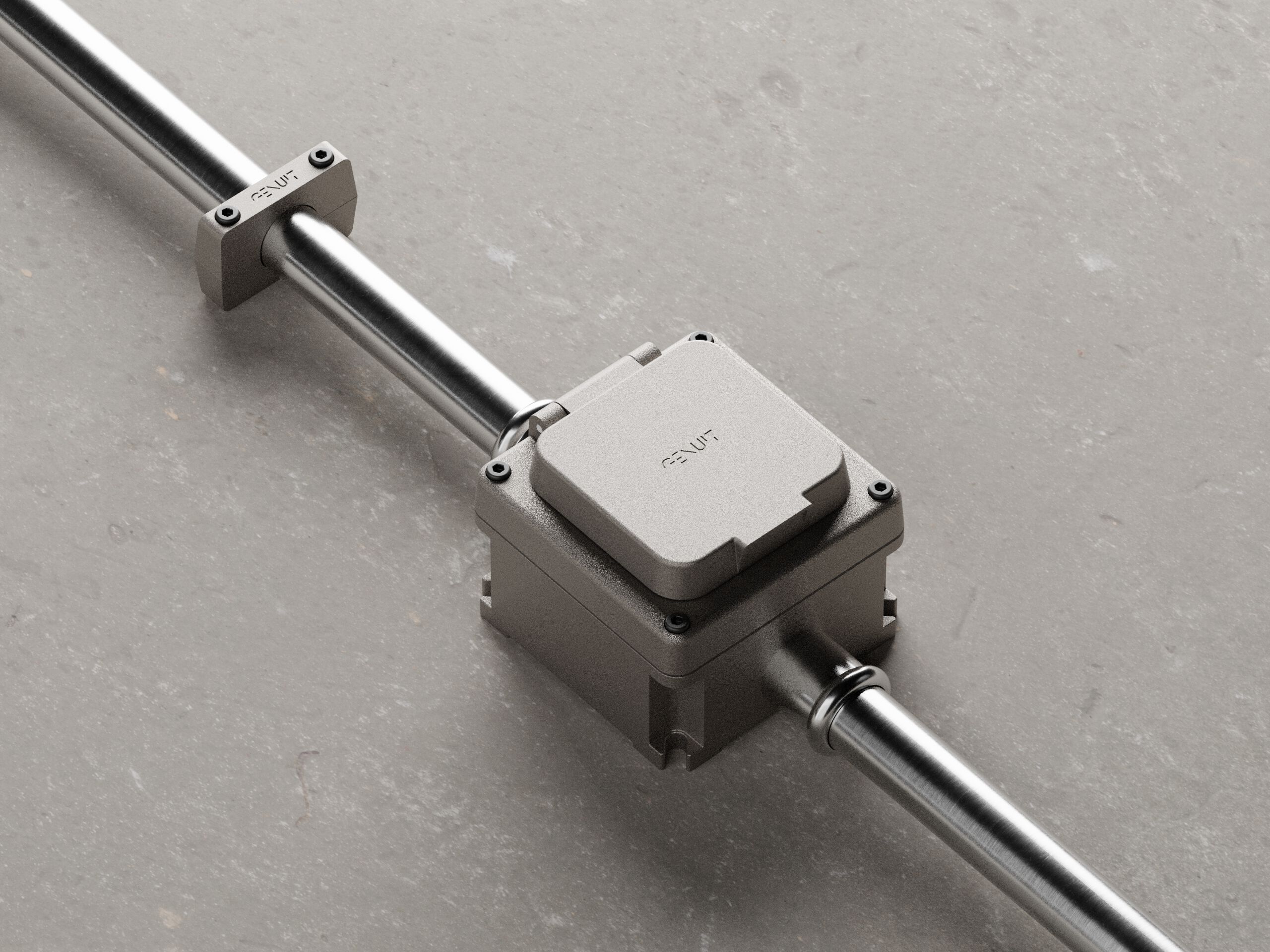 Коробка для наружной электрической системы из натурального алюминия Genuit Silver ARCH-00077426