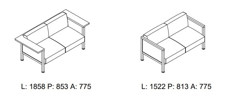 2-местный тканевый диван Citterio Borealis ARCH-00123545 - Вид №9