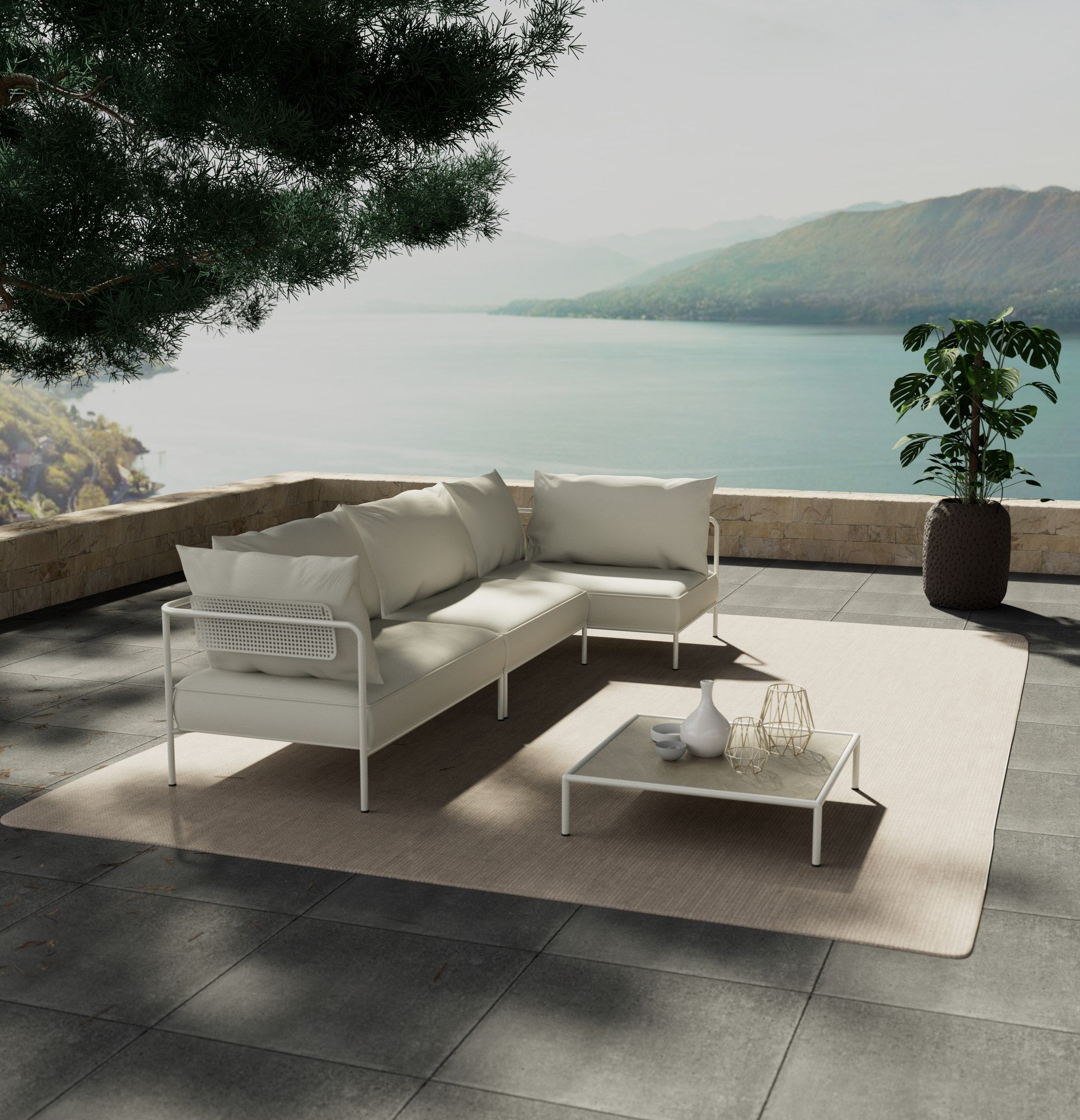 Модульное садовое кресло из стали и ткани S-CAB лоскут ARCH-00083976 - Вид №12