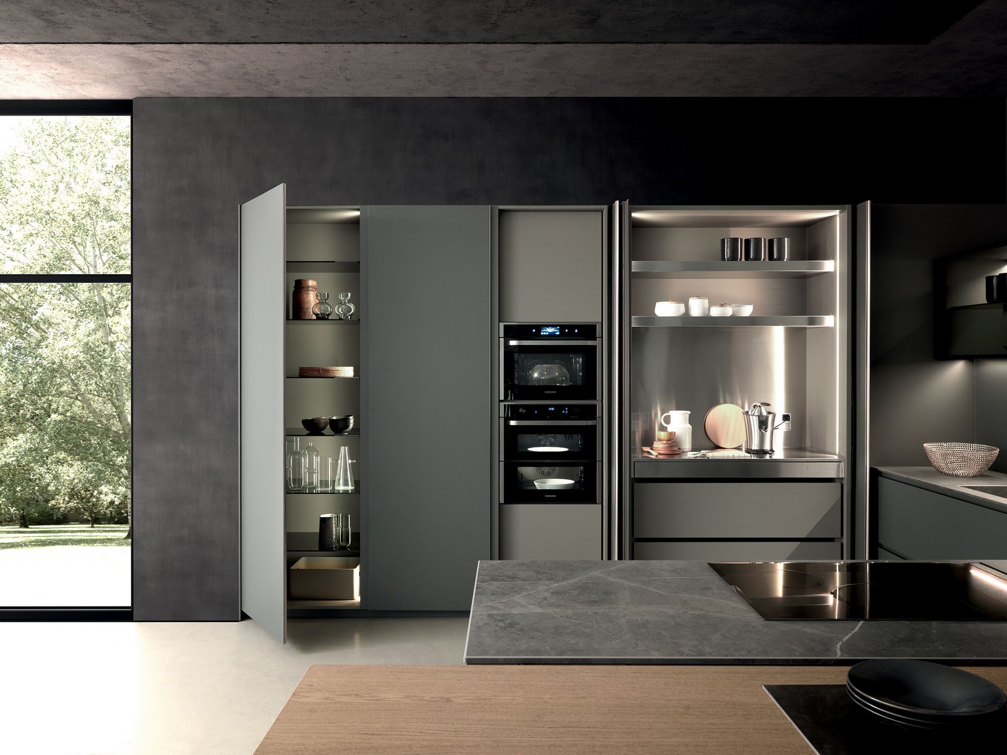 Деревянная кухня с полуостровом MODULNOVA Light ARCH-00021032 - Вид №4