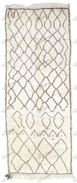 AFOLKI Прямоугольный шерстяной коврик с длинным ворсом и узором Azilal Taa1243be