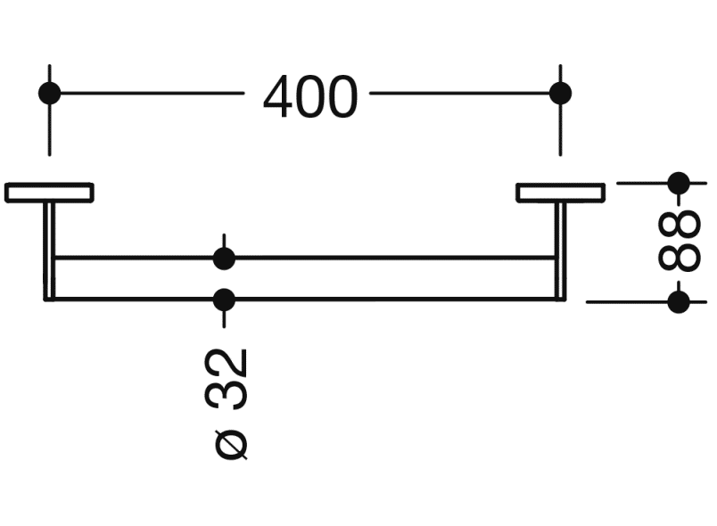900.36.00140 ручка для захвата HEWI System 900 - Вид №1