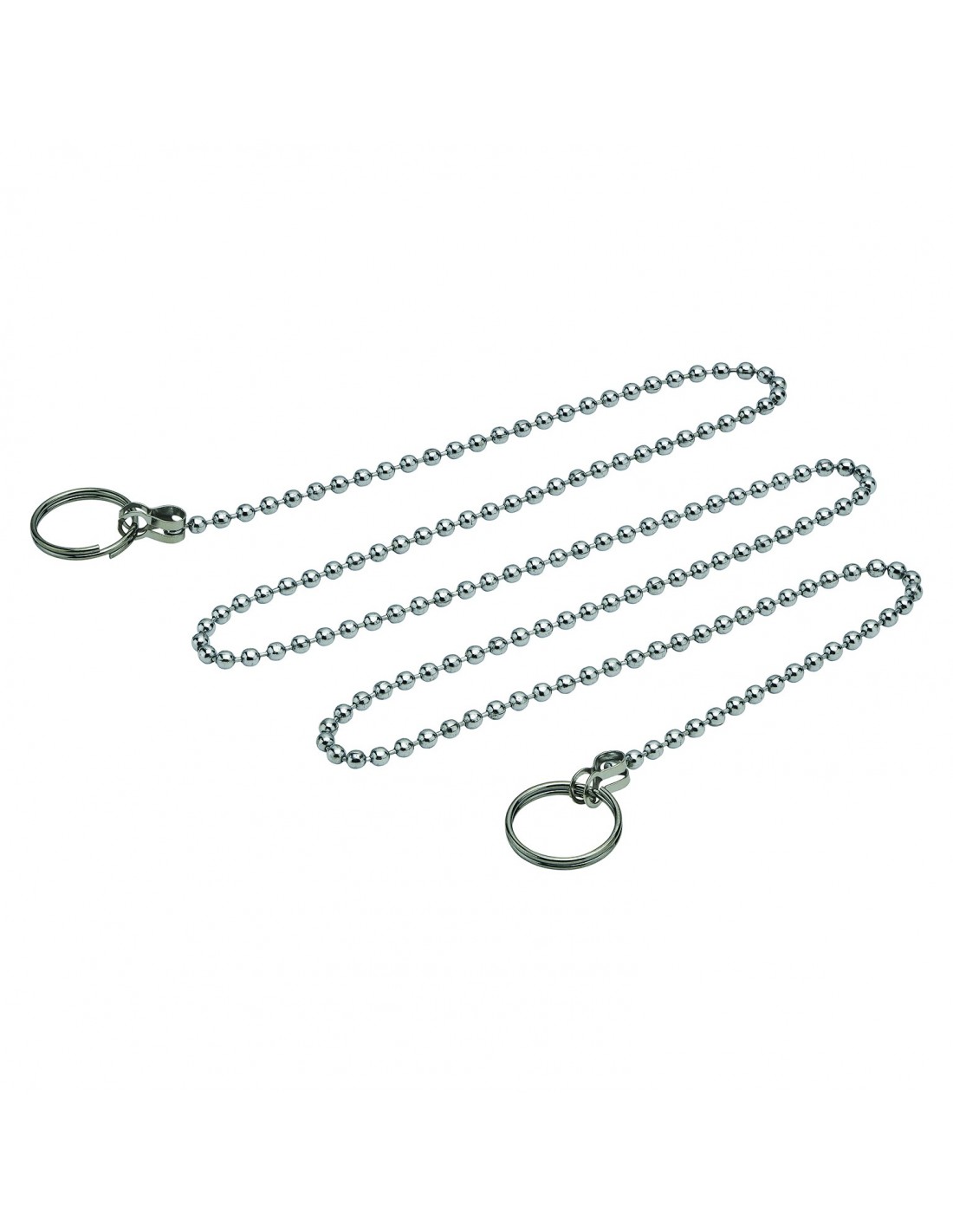 008400 000 01  В комплект входят разрезные кольца из бисерной цепочки, Д. 3,2 мм, Л. 700 мм, нержавеющая сталь Valentin Хром 