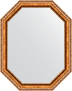 BY 7070 Зеркало в багетной раме - версаль бронза 64 mm EVOFORM Octagon