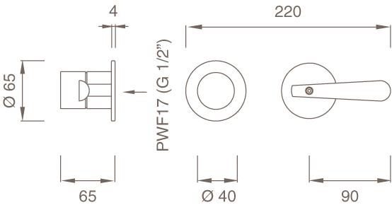 Ceadesign Термостатический смеситель для душа из нержавеющей стали с переключателем Lutezia Ltz 52 - Вид №1