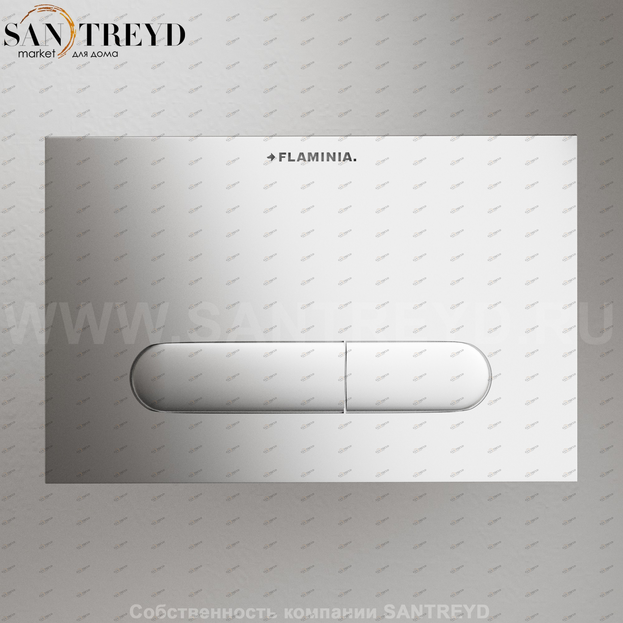 Flaminia BOUND Кнопка слива для инсталляции хромированная матовая 064524FL.CR Ceramica Flaminia Ricambi 064524FLCR