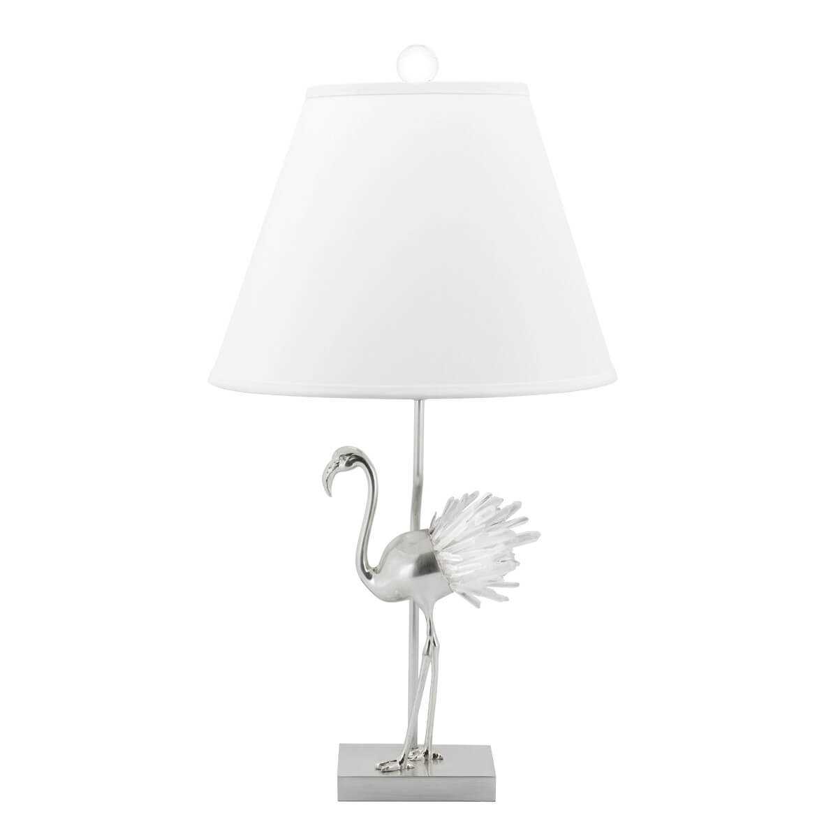 500288-19 ABHIKA ЛАМПА KRIZIA FLAMMY WHITE/SILVER 