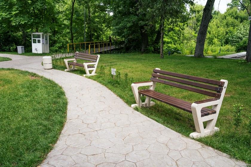 ENCHO ENCHEV - ETE Скамейка из бетона и дерева со спинкой  109  - Вид №4