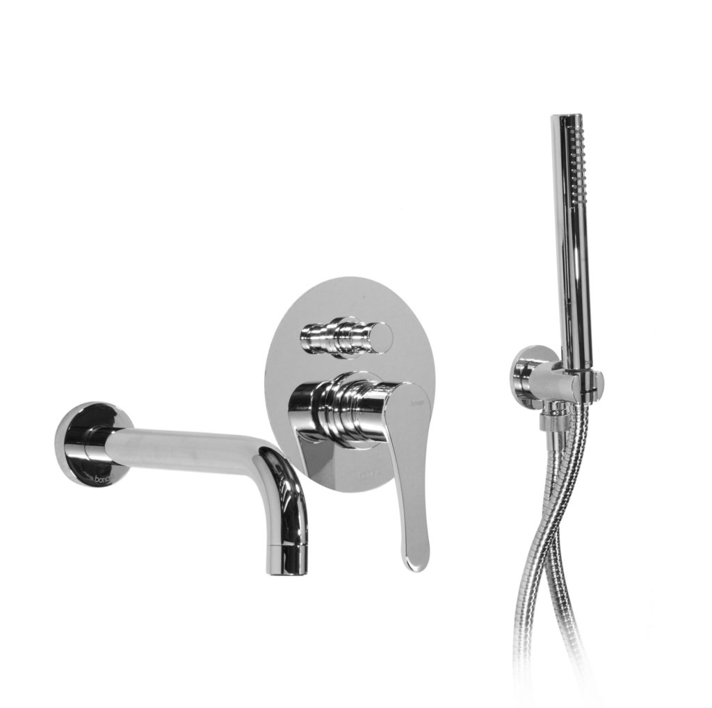 14530 / ДНР Встраиваемый смеситель для ванны и душа с дуплексным душем. Bongio O’Clock 14530/DPR