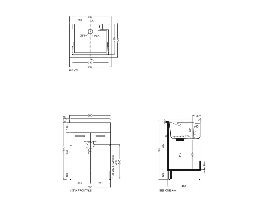 Шкаф для белья из ДСП с распашными дверцами COLAVENE Swash ARCH-00088164 - Вид №17