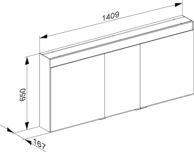 21533171301 Зеркальный шкаф KEUCO Edition 400 - Вид №3