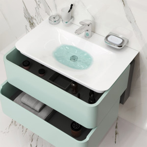 M30FHX0802GG База под раковину подвесная 80 см ящики мятный глянцевая шт AM.PM Sensation