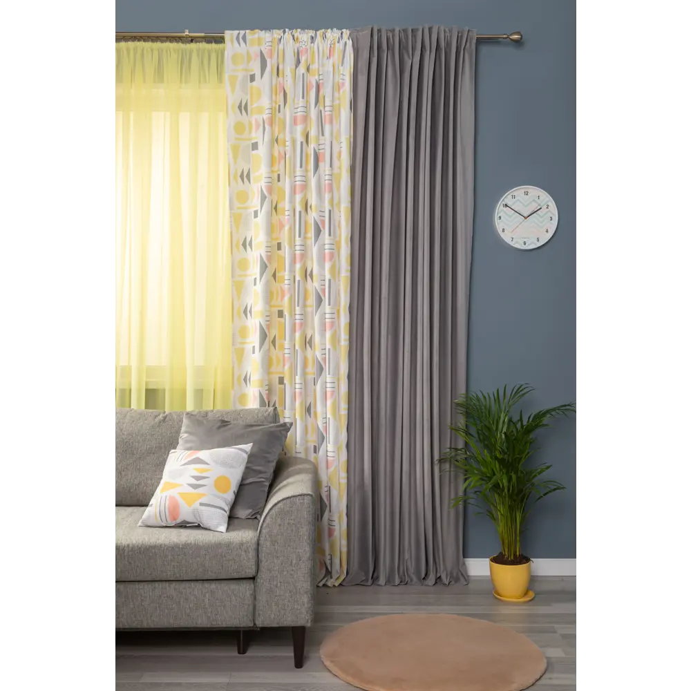 Штора на ленте со скрытыми петлями Inspire Tony 200x280 см цвет серый Granit 3 82113057 STLM-2035772  - Вид №9