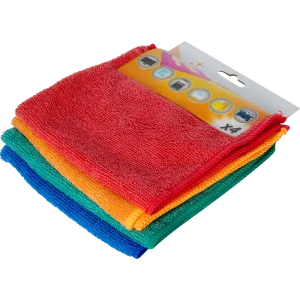 Салфетка, 35x35 см, микрофибра, 4 шт.