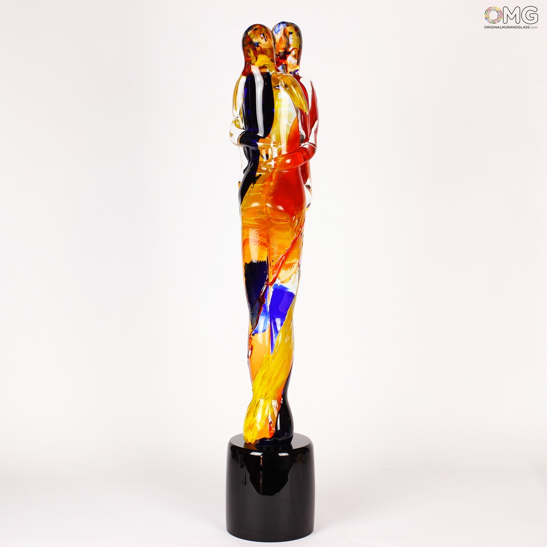 1854 ORIGINALMURANOGLASS Скульптура Летние Объятия Влюблённых" - муранское стекло соммерсо 13 см  - Вид №1
