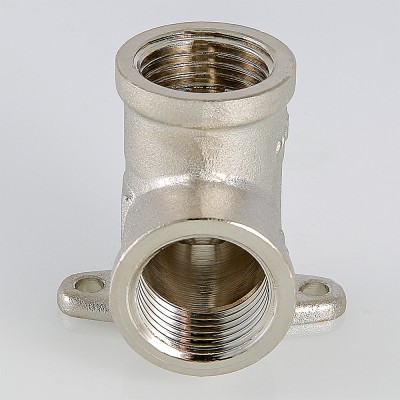 VTr.751.N.0004 Фитинг резьбовой – угольник с креплением (водорозетка) Valtec 1/2"  - Вид №12