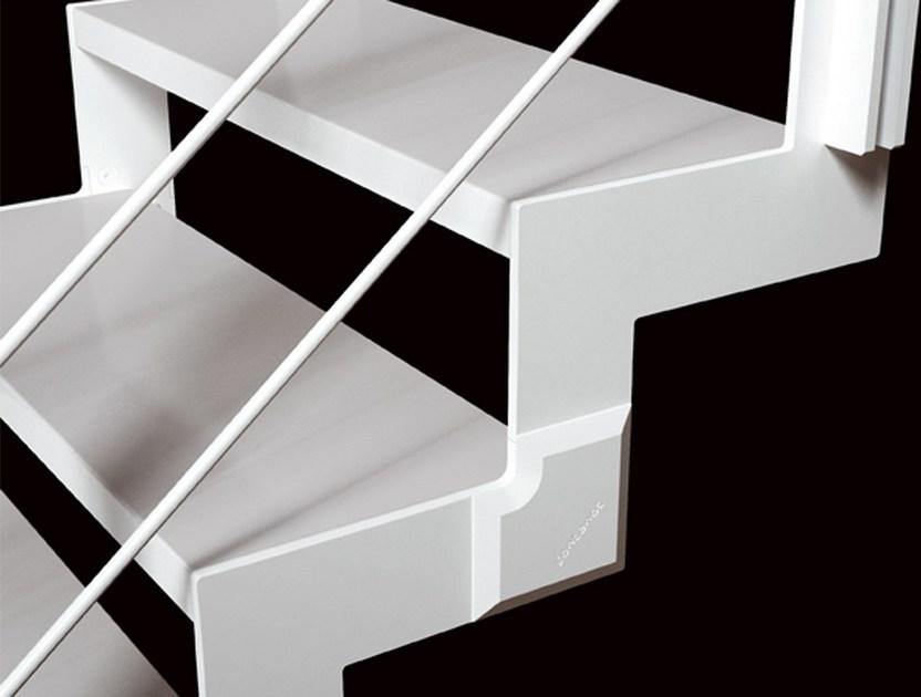 Fontanot П-образная открытая лестница из стали и дерева Lafont sun-id-1441708 - Вид №13