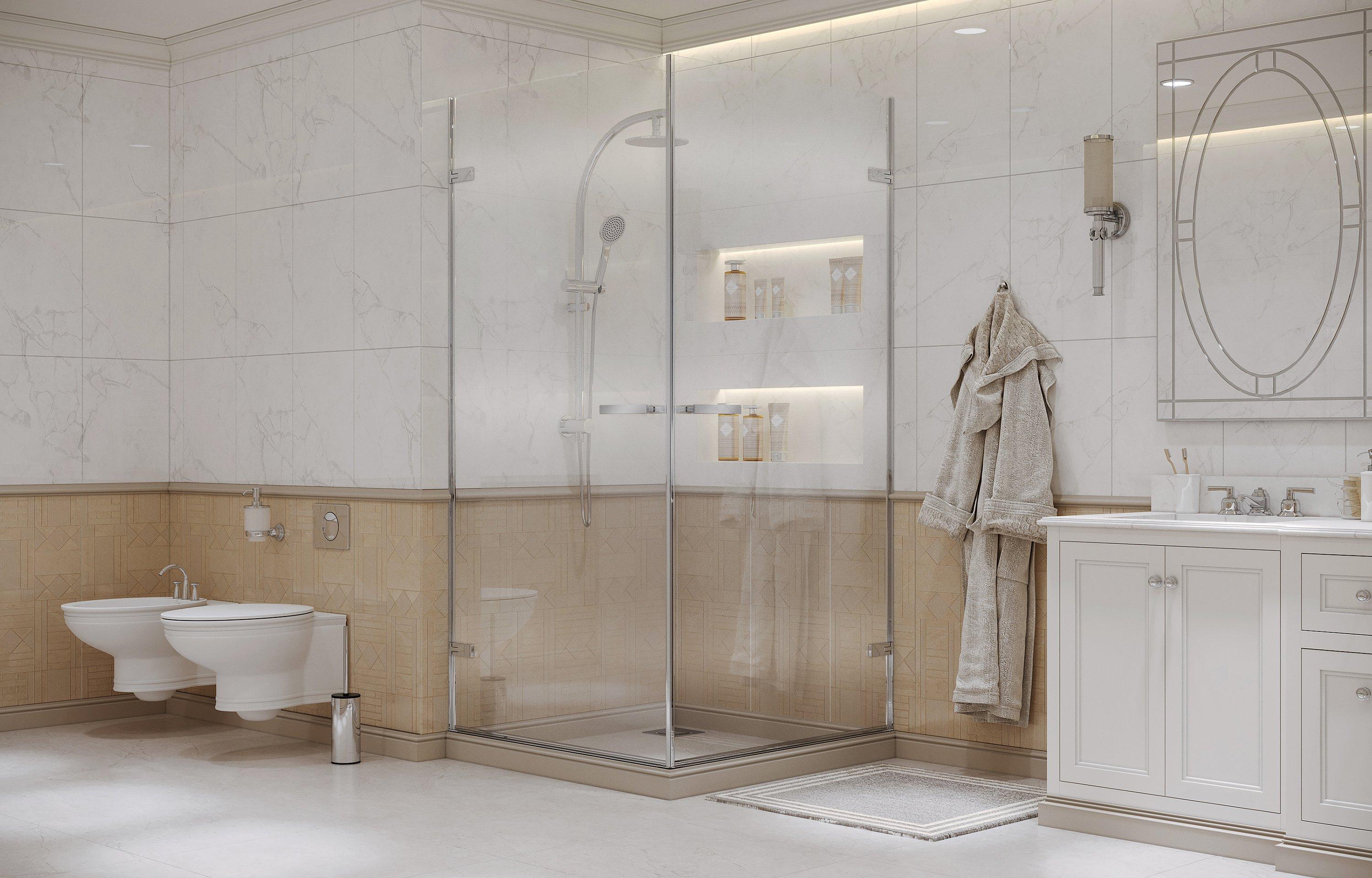 Душевое ограждение Ambassador Abner 10011105       (900x900x2000), 1 место  - Вид №1