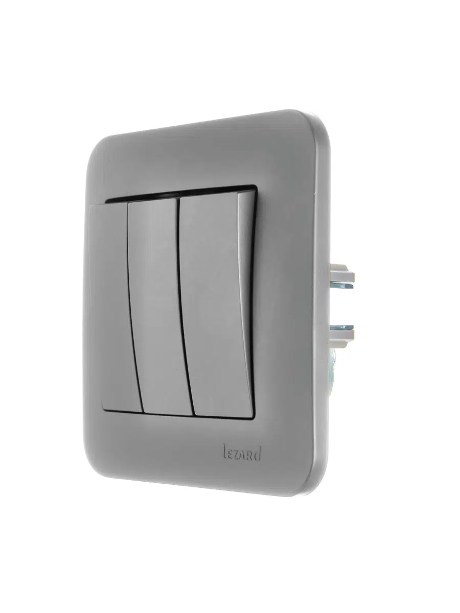 ASTI Выключатель тройной платина LEZARD 7081-3535-109