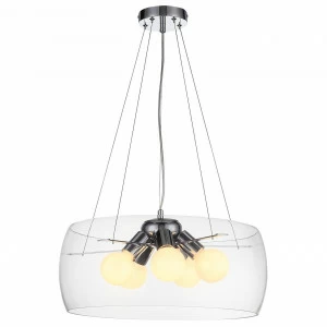 Подвесная люстра ST Luce Uovo SL512.103.05 ST LUCE ДИЗАЙНЕРСКИЕ, UOVO 328597 Хром;прозрачный