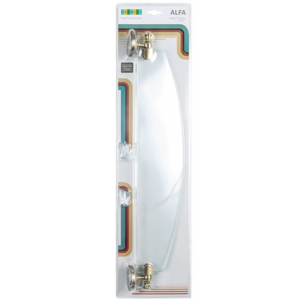 Полка для ванной Grampus Alfa 62 см цвет антик STLM-2193936 - Вид №1