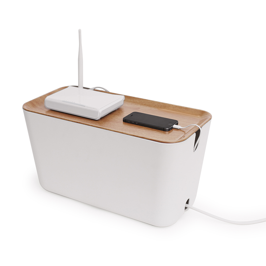 Органайзер для проводов Box большой белый-коричневый Bosign 240105 - Вид №2