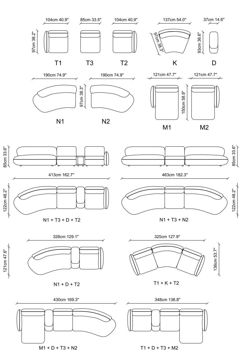 Модульный тканевый диван NDESIGN Ezora ARCH-00139227 - Вид №5