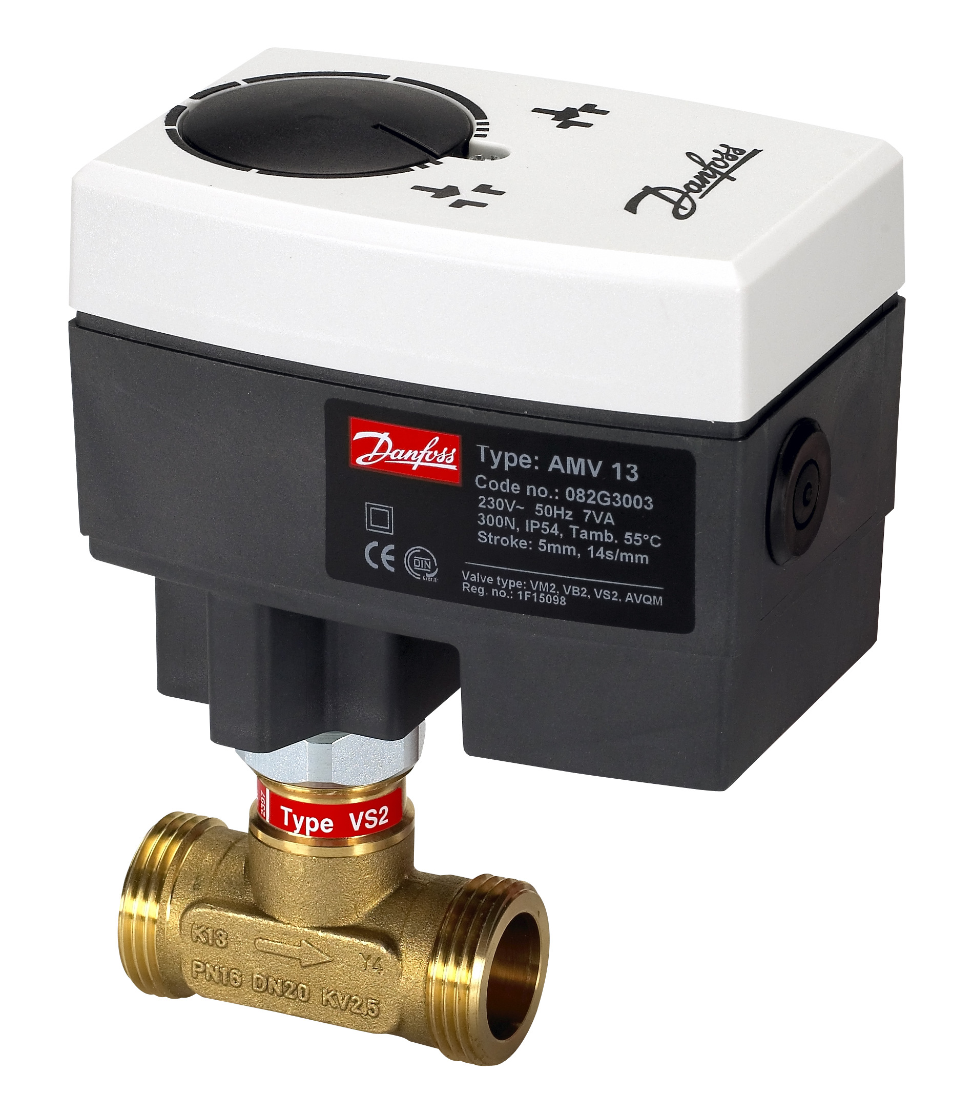 Danfoss Клапан регулирующий проходной VS 2 Комплект фитингов Ду20 с нар.резьб. 003H6903  - Вид №17