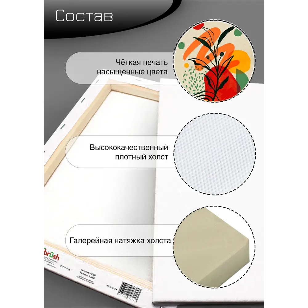 Картина на холсте Ботаника мин 1 40x50 см FBRUSH STLM-2207259 - Вид №10