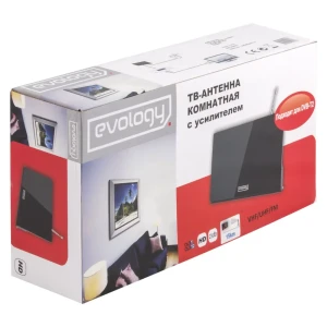 Антенна ТВ внутренняя с усилителем VHF/UHF Evology